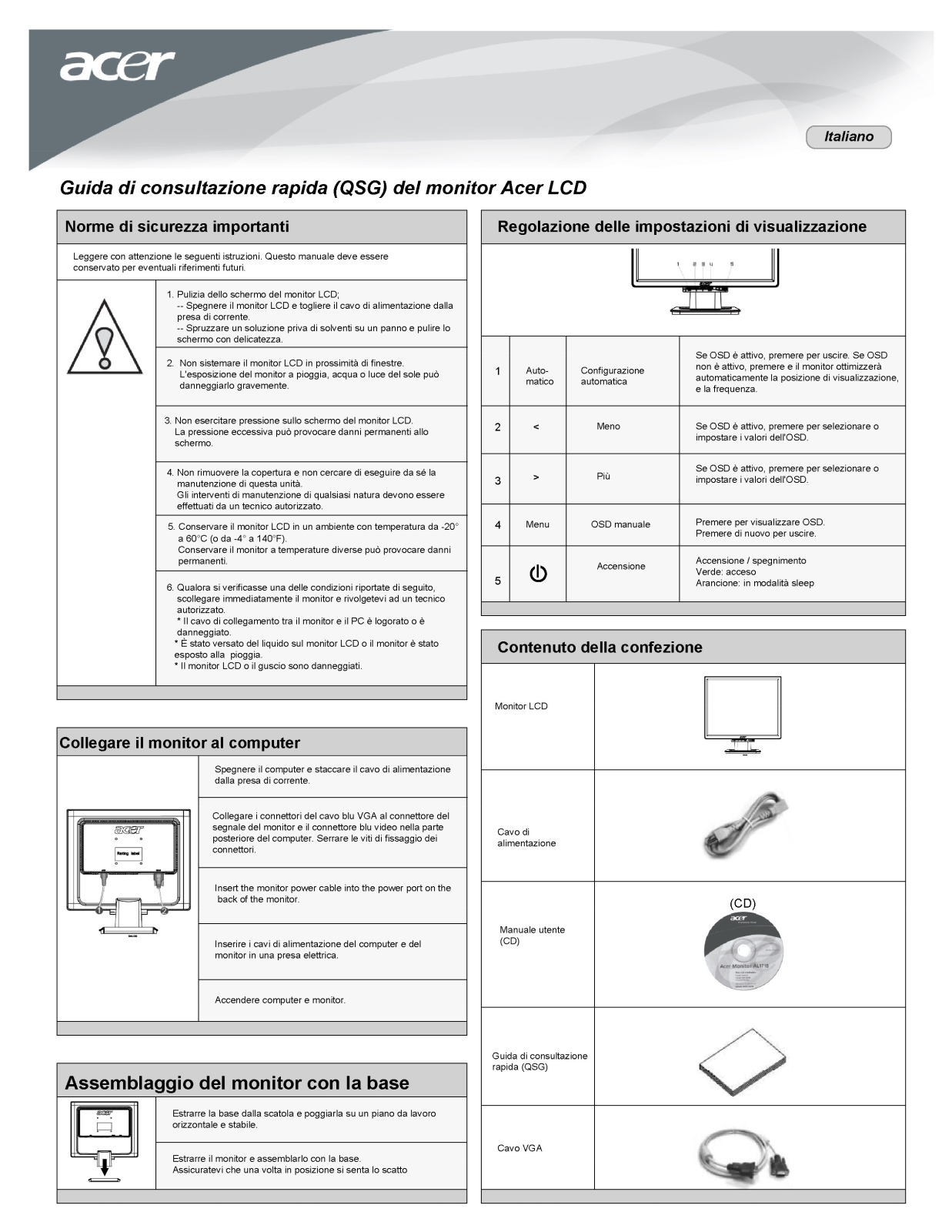 Acer AL1716 User Manual