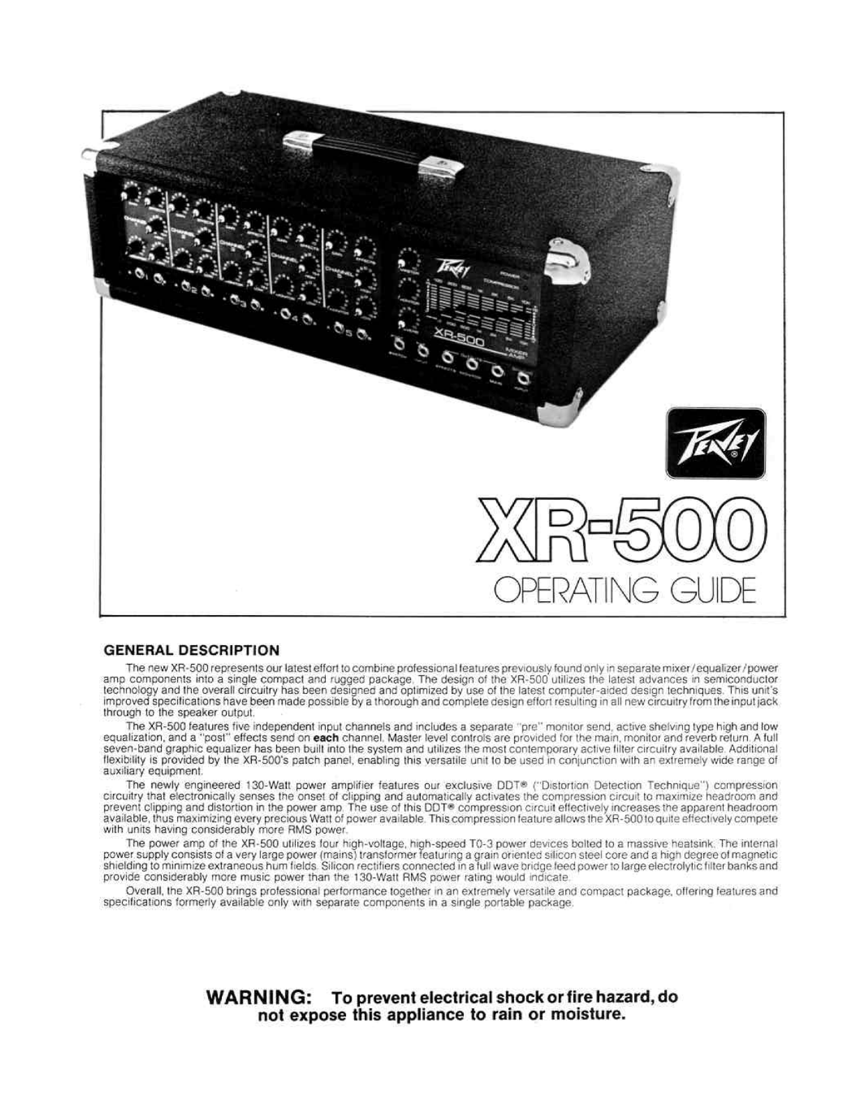 Peavey XR-500 User Manual