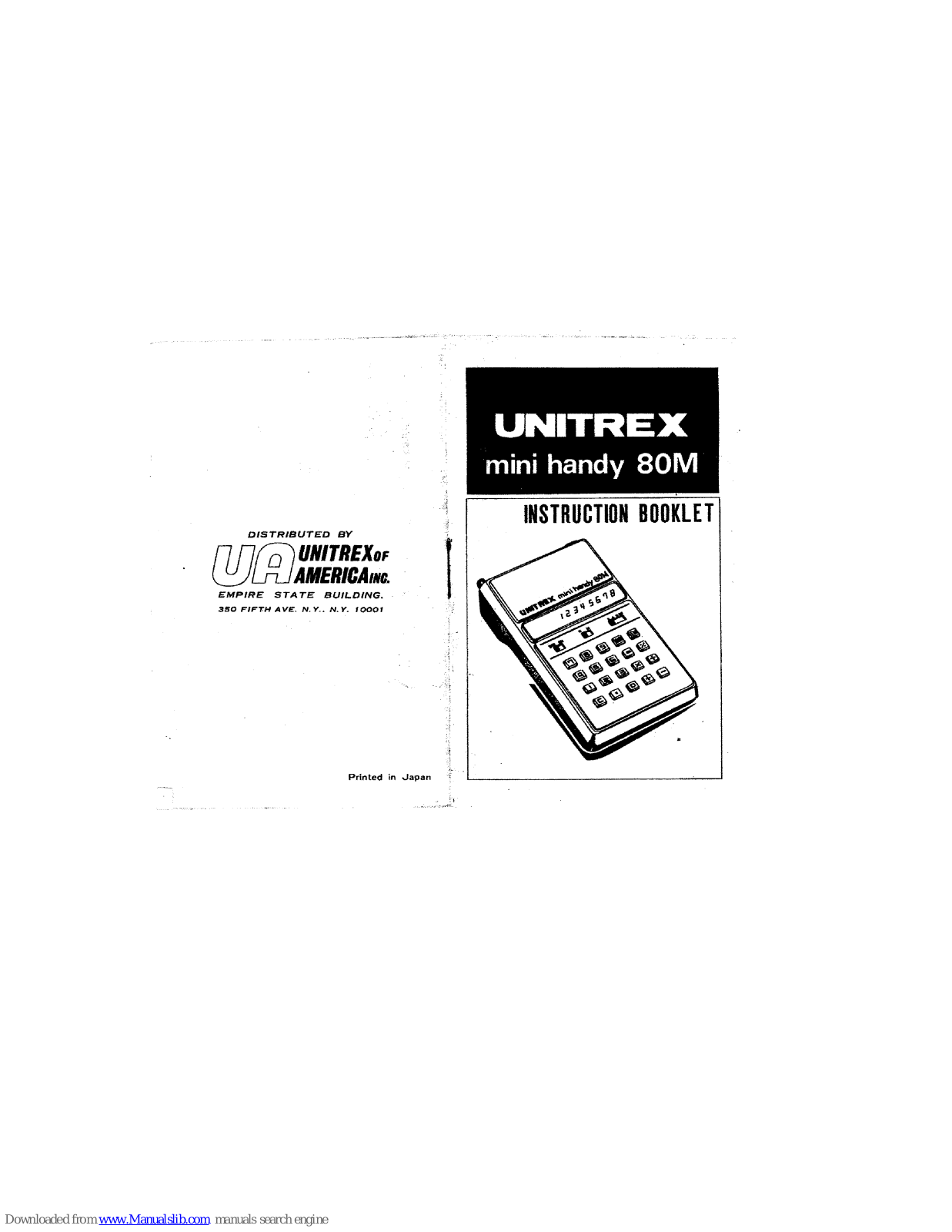 unitrex mini handy 80m Instruction Booklet