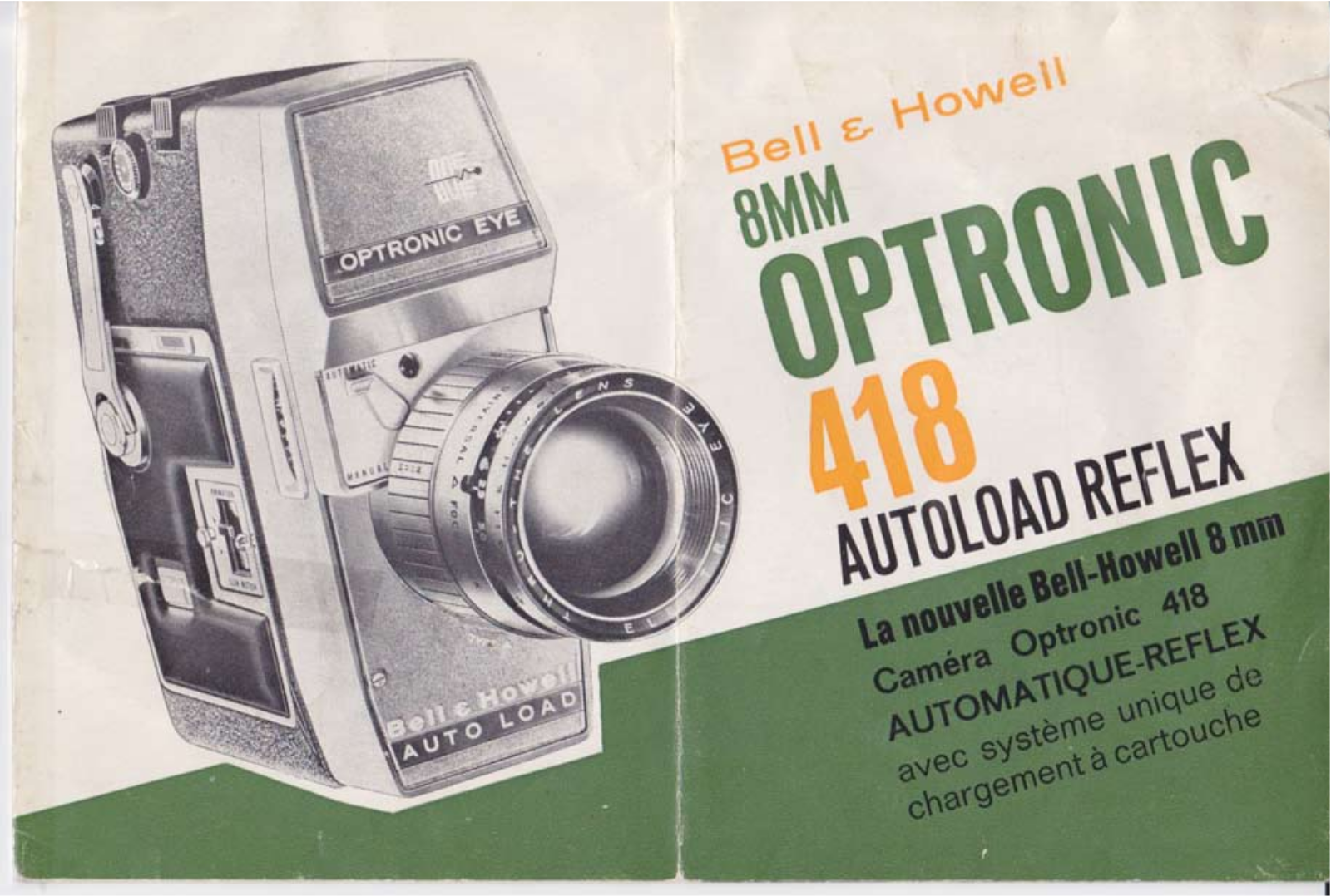 BELL & HOWELL CAMERA 8MM OPTRONIC 418 User Manual