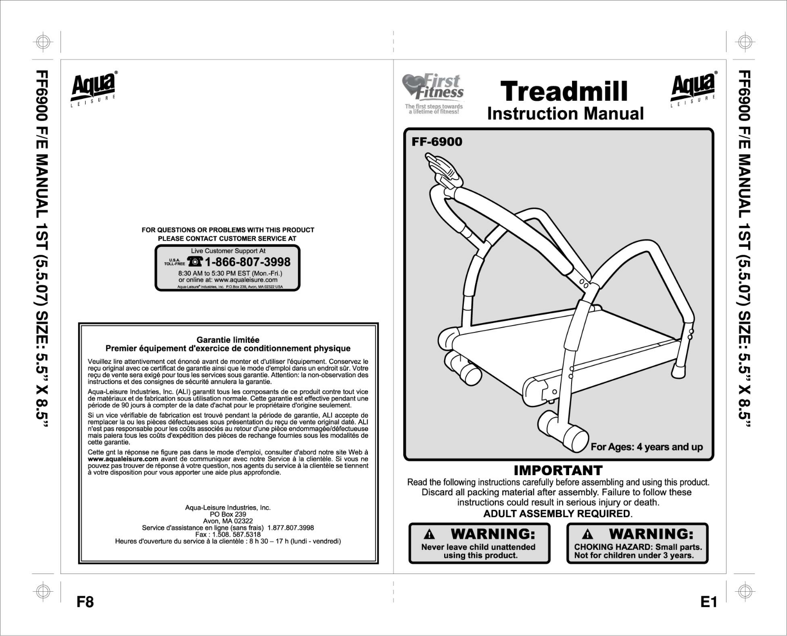 Aqua Leisure FF-6900 User Manual