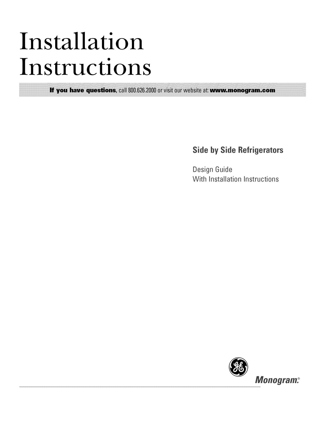 GE ZIS360NRJ, ZIS360NRK, ZIS420NRA, ZIS420NRB, ZIS420NRI Installation Guide - ManualMachine.com
