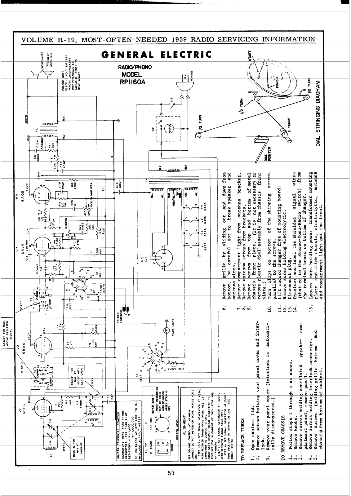 General Electric RP1160A Schematic