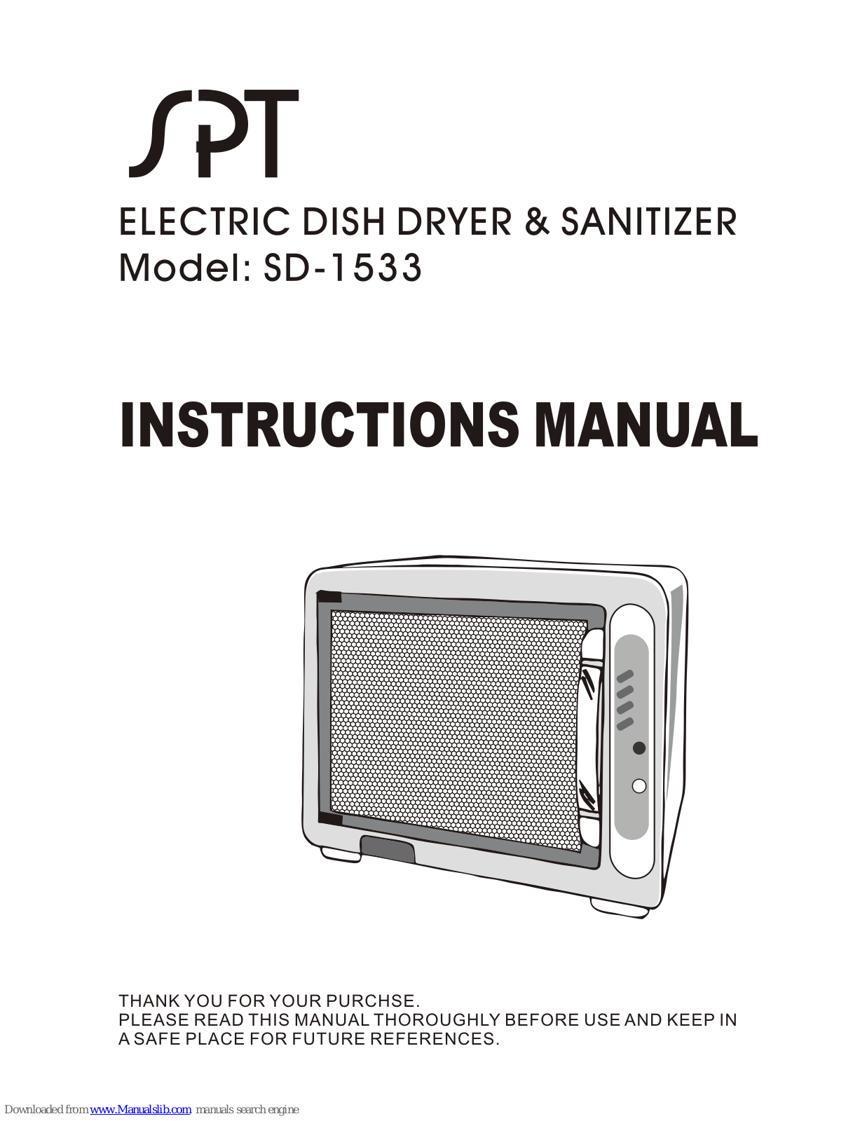 SPT SD-1533 Instruction Manual