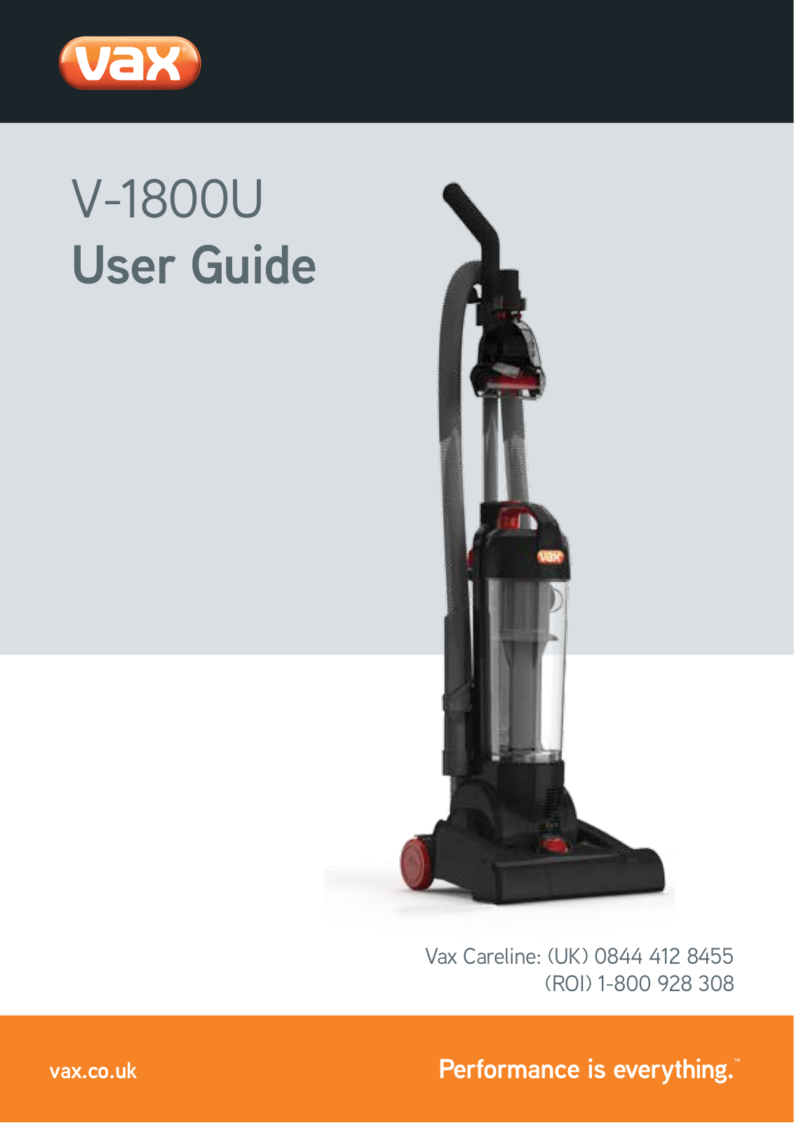 Vax U88-VU-B Instruction manual