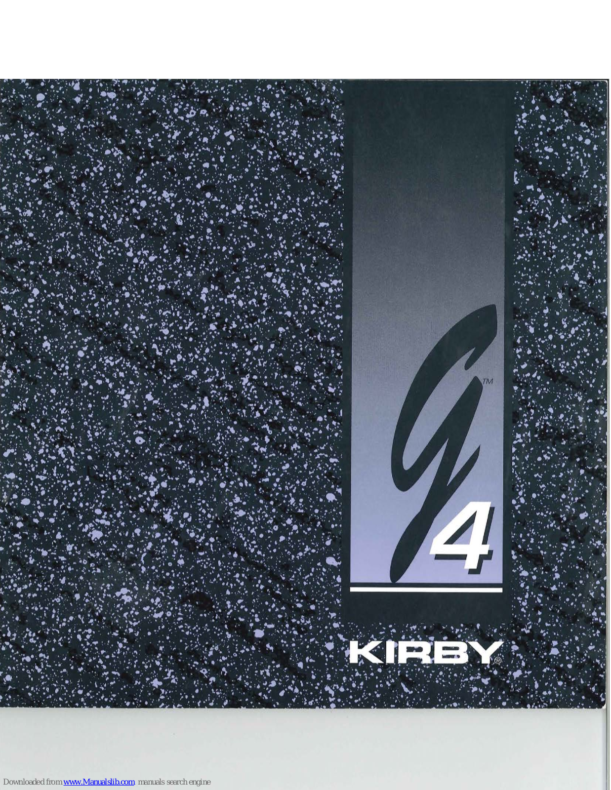 Kirby G4 Owner's Manual