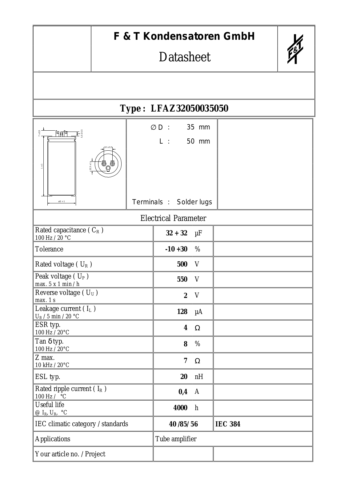 Philips lfaz32050035050 DATASHEETS