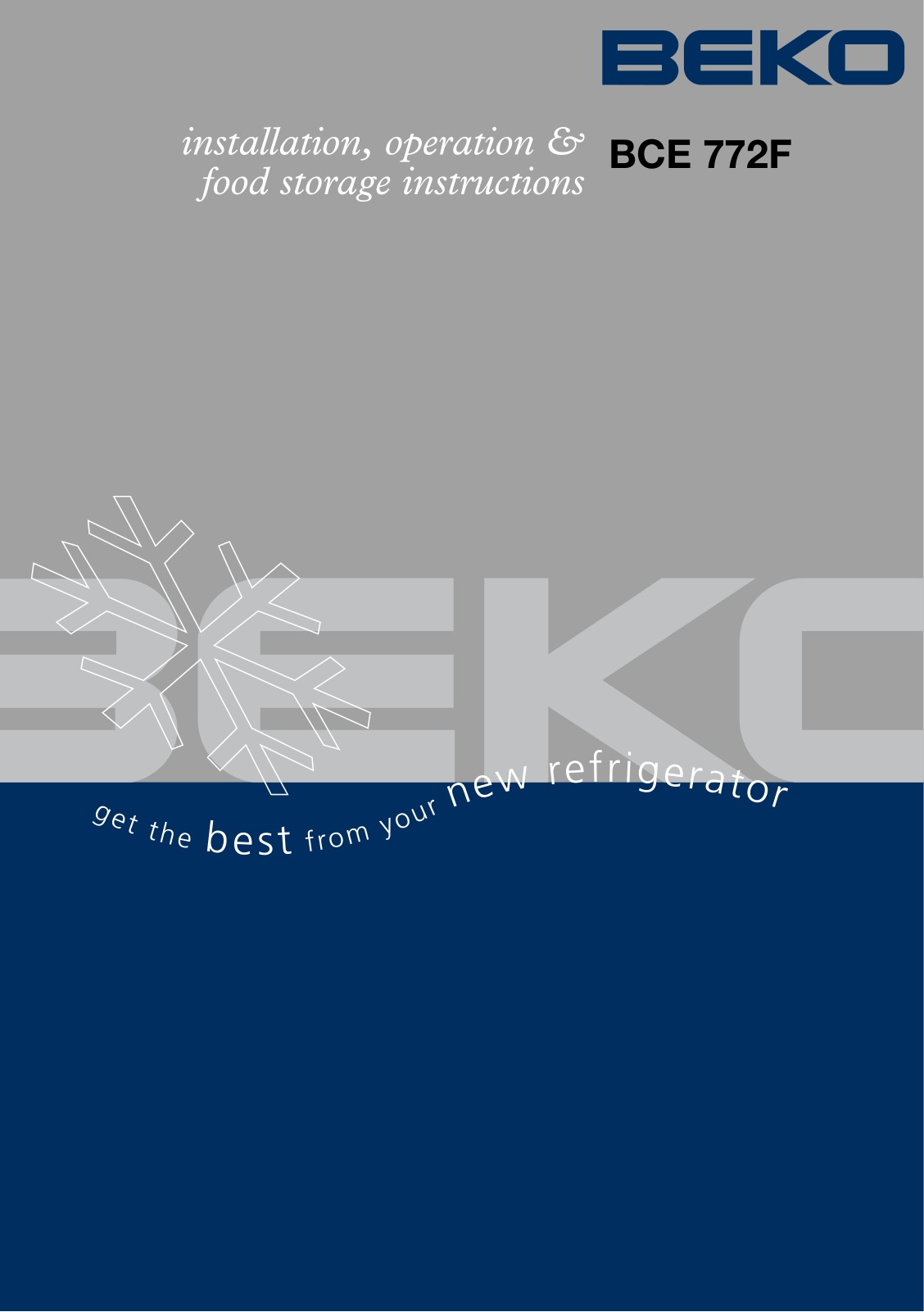 Beko BCE 772F User manual