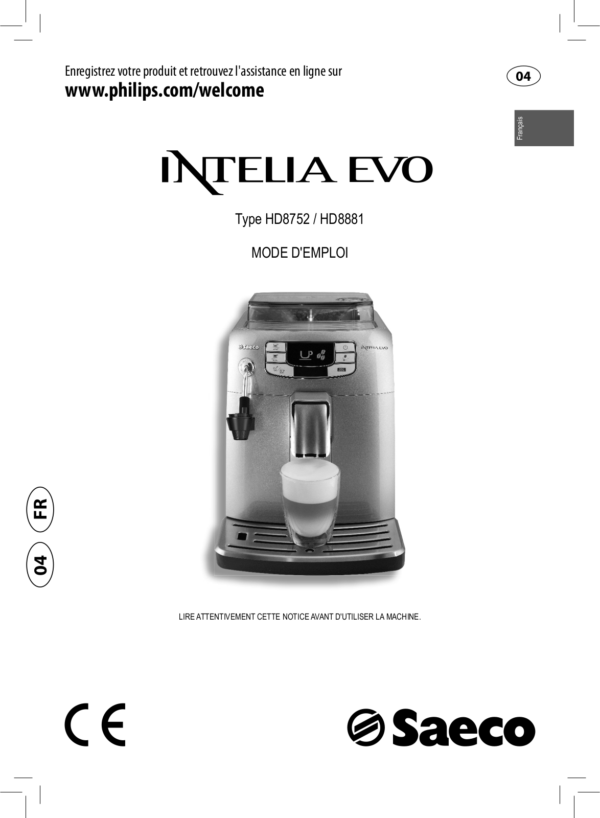 SAECO INTELIA EVO User Manual