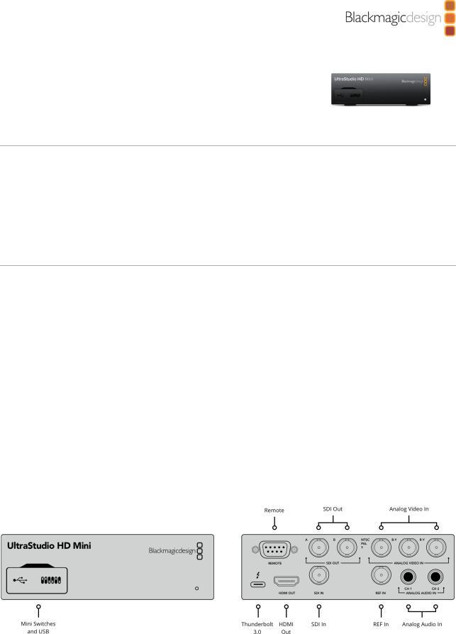 Blackmagic Design UltraStudio HD mini User Manual