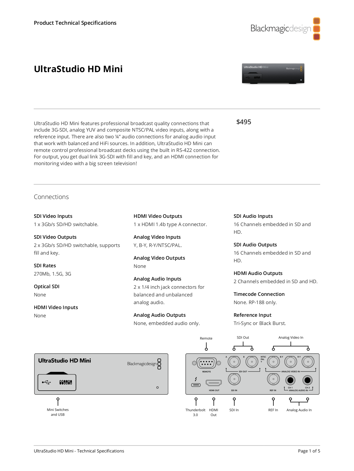 Blackmagic Design UltraStudio HD mini User Manual