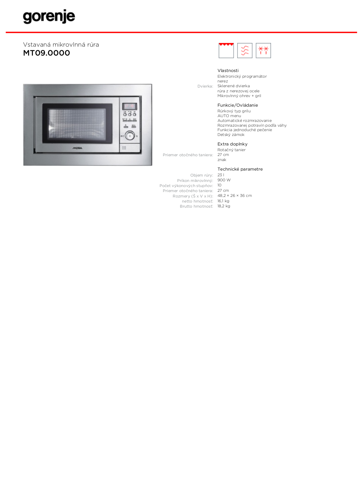 Gorenje MT09.0000 BROCHURE