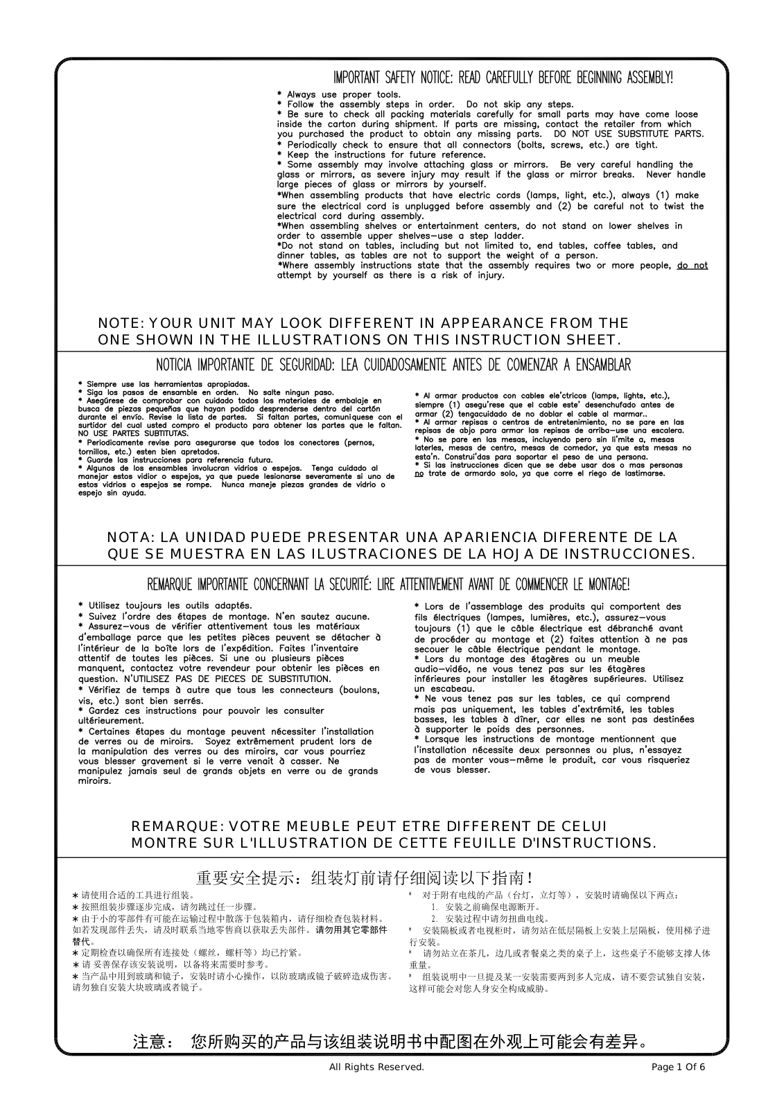 Union Rustic W002563789 Installation & Assembly - ManualMachine.com
