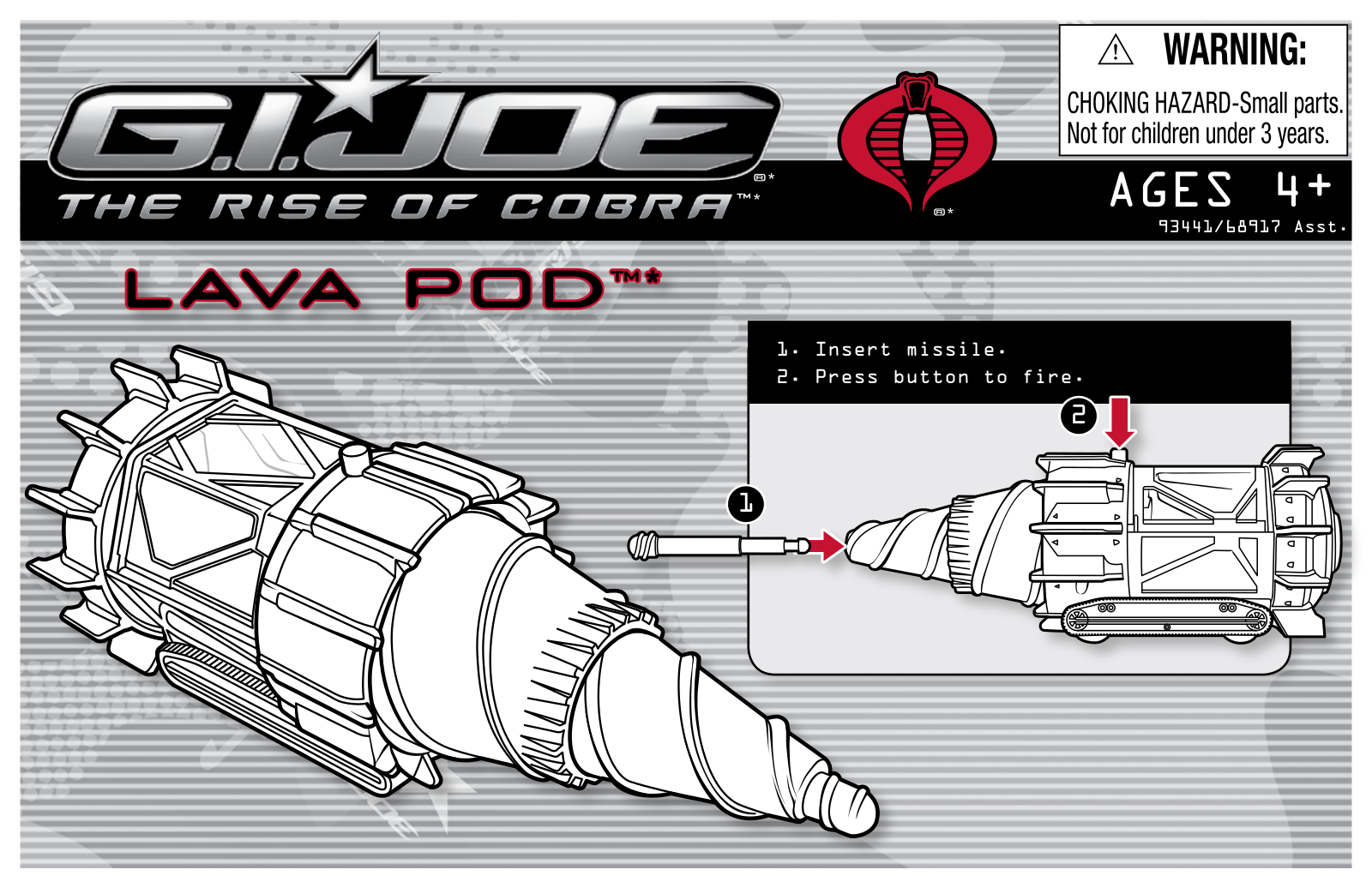 HASBRO GI Joe ROC Lava Pod User Manual