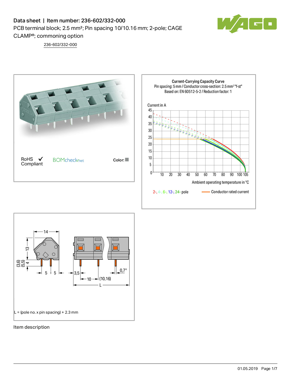 Wago 236-602/332-000 Data Sheet