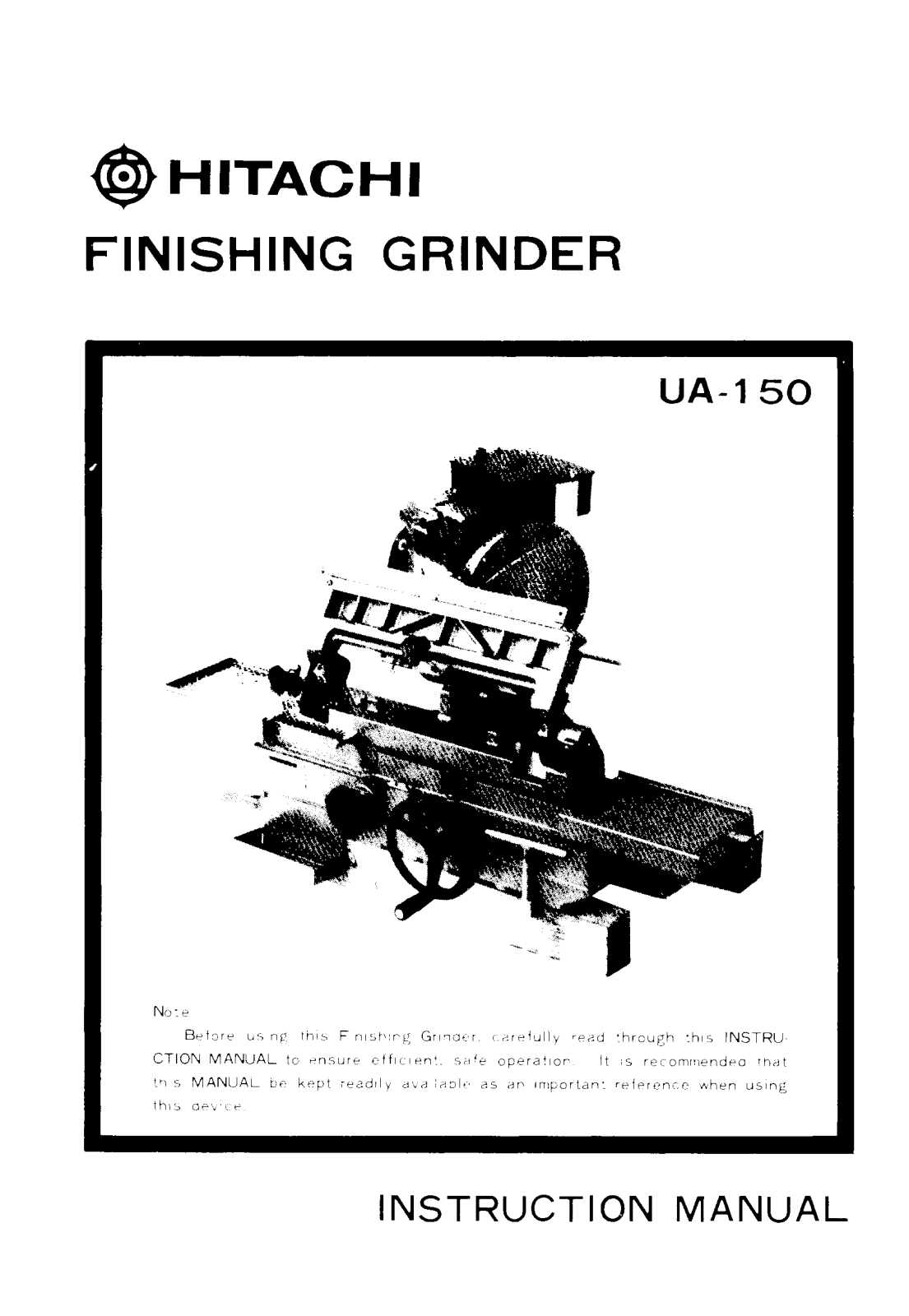 Hitachi UA150 User Manual