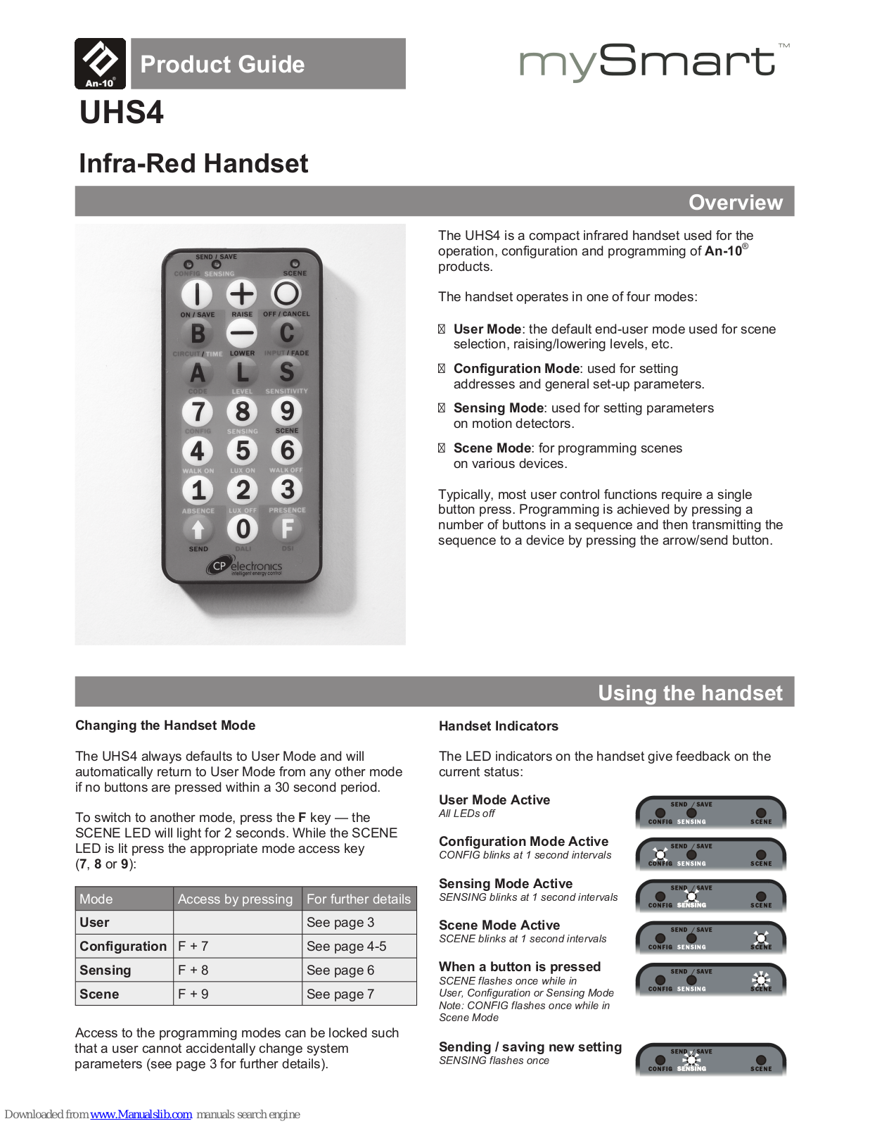 mySmart UHS4 Product Manual