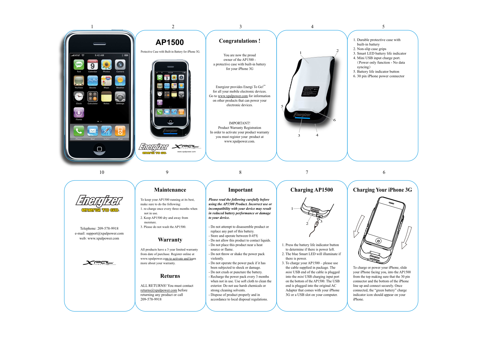 Energizer AP1500 User guide