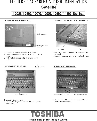 Toshiba Satellite 4100, Satellite 4030, Satellite 4060, Satellite 4070, Satellite 4080 Service Manual