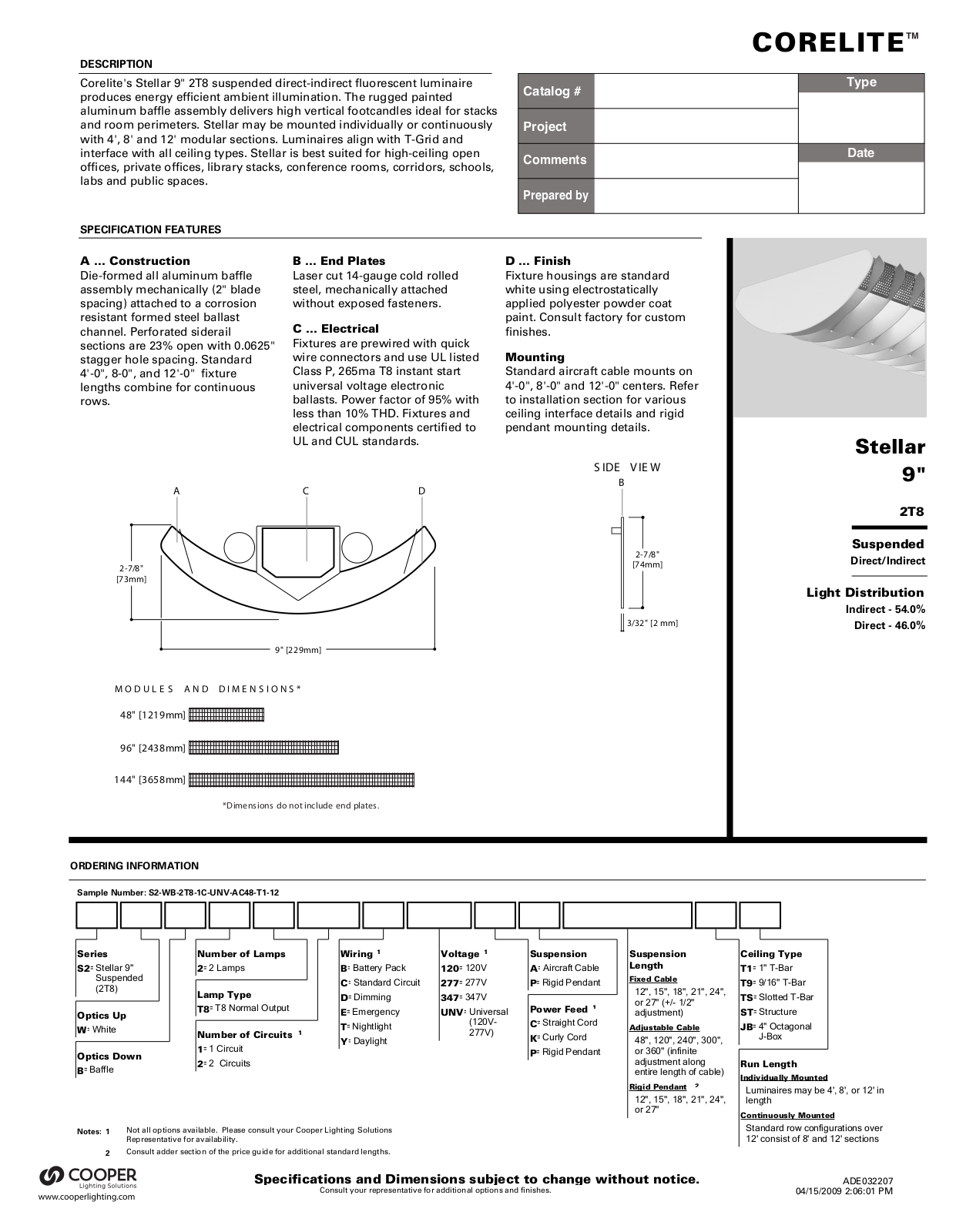 Cooper Lighting Solutions Stellar 9 User Manual