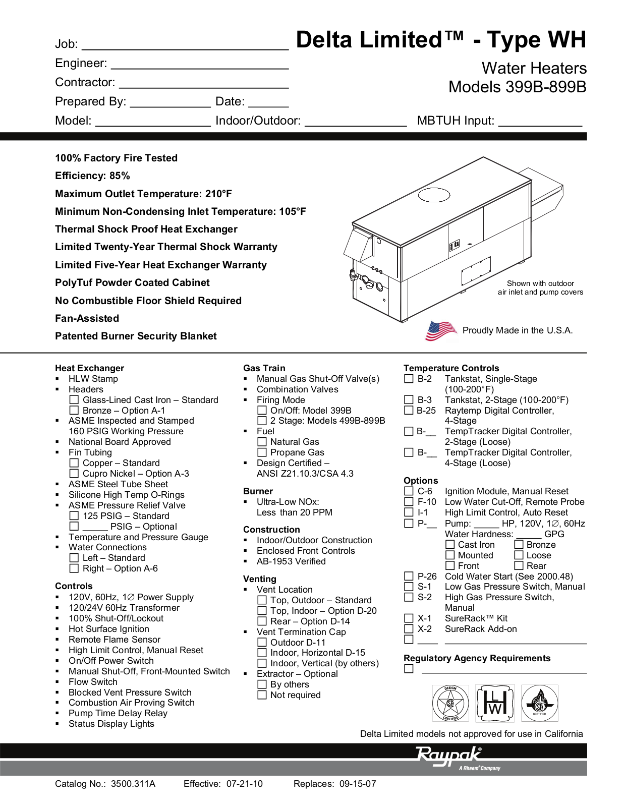 Raypak 499B User Manual