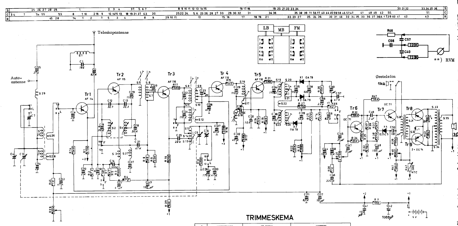 Aristona T931 Schematic