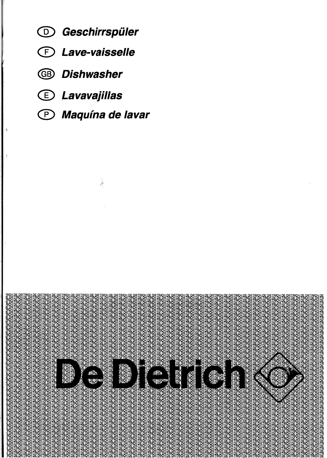 De dietrich DVI120WE1, DVI120BE1, DVI120XE1, DVI125WE1 User Manual