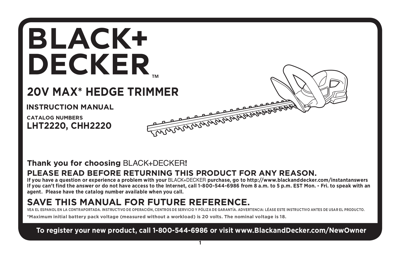 Black & Decker LHT2220R, LHT2220B User Manual