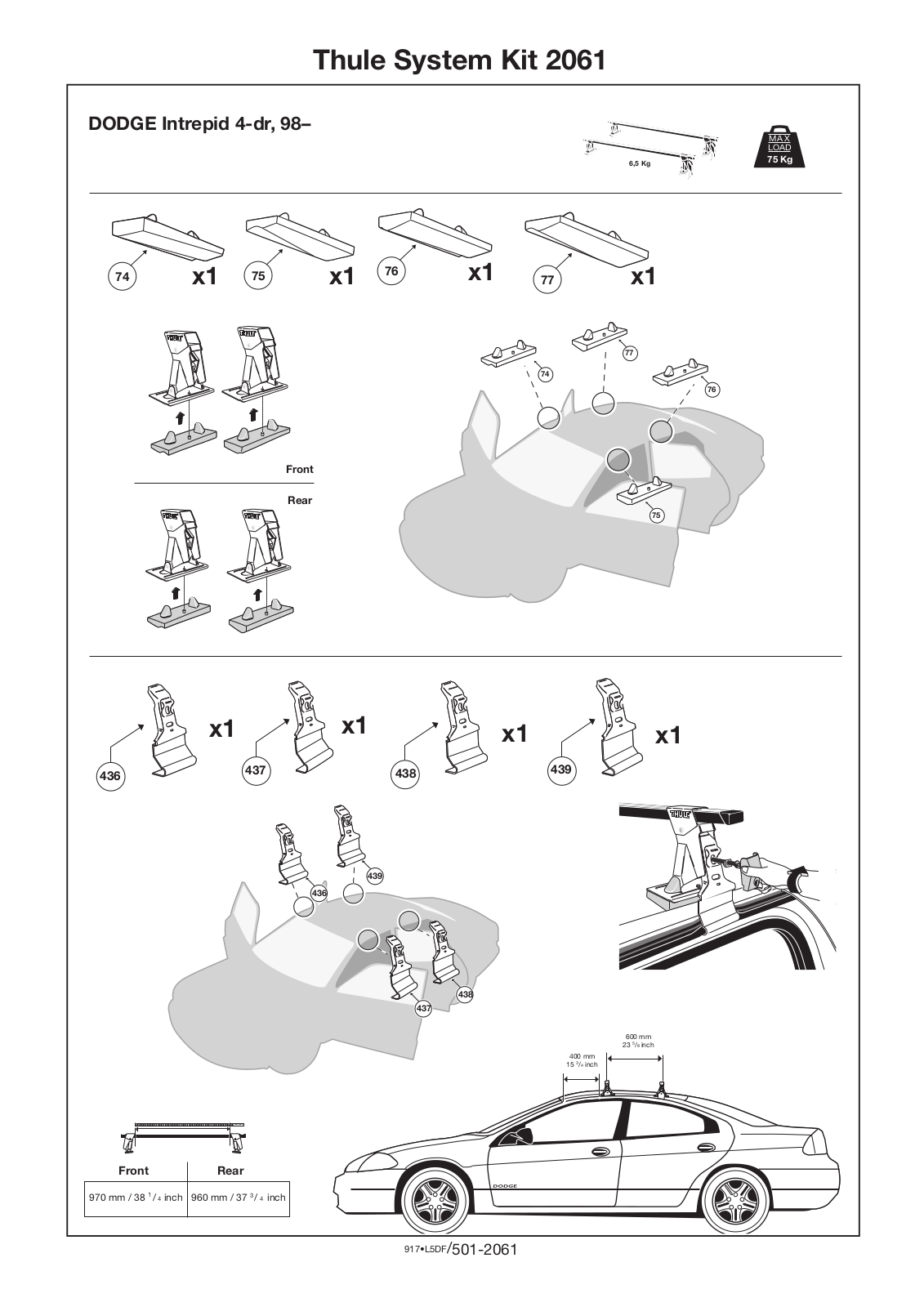 Thule 2061 User Manual