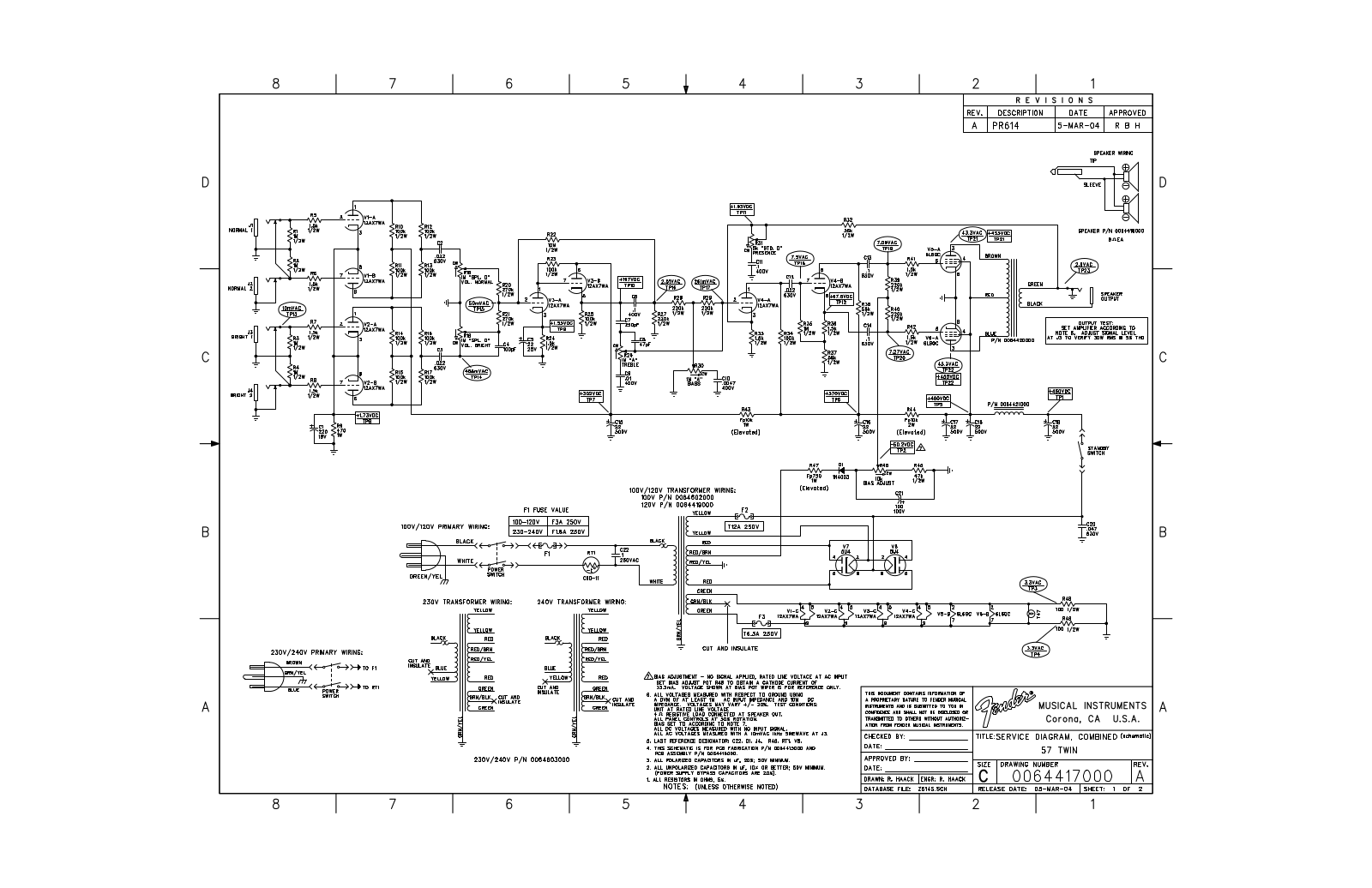 Fender 57-Twin Schematic