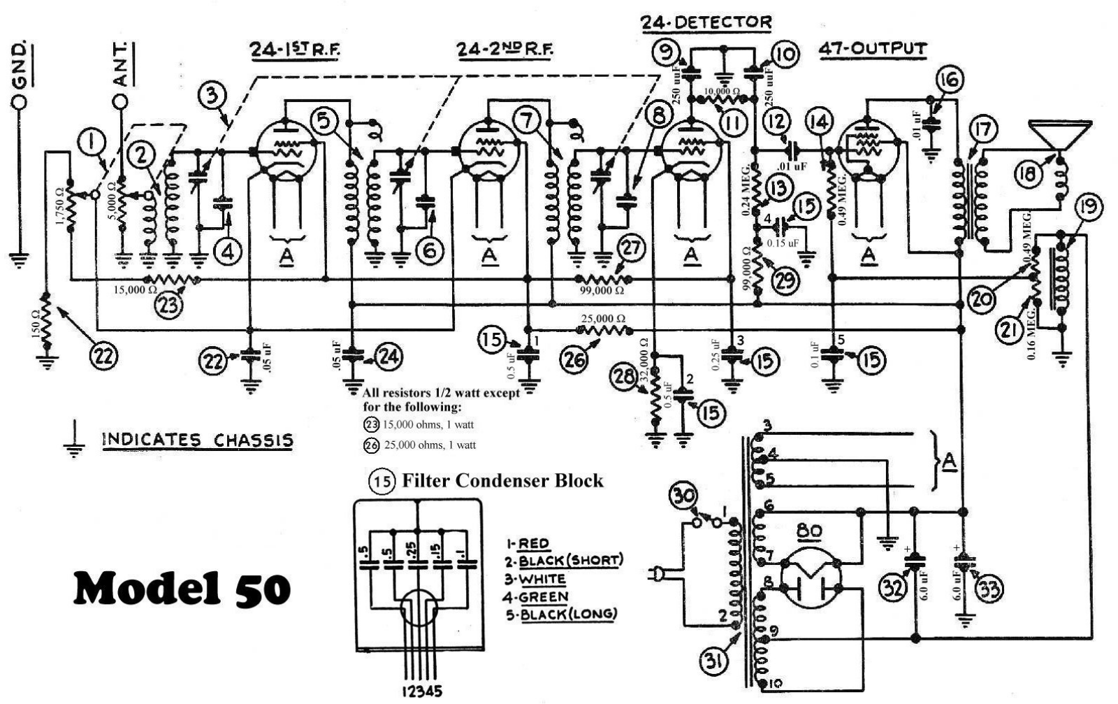 Philco 50 schematic