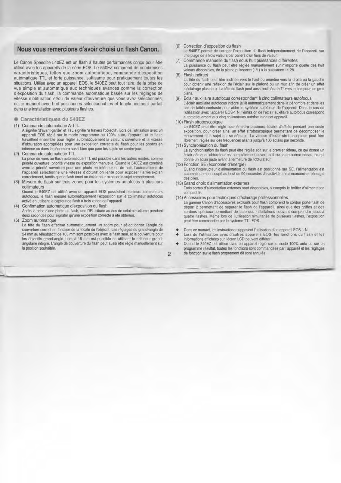 CANON 540EZ User Manual