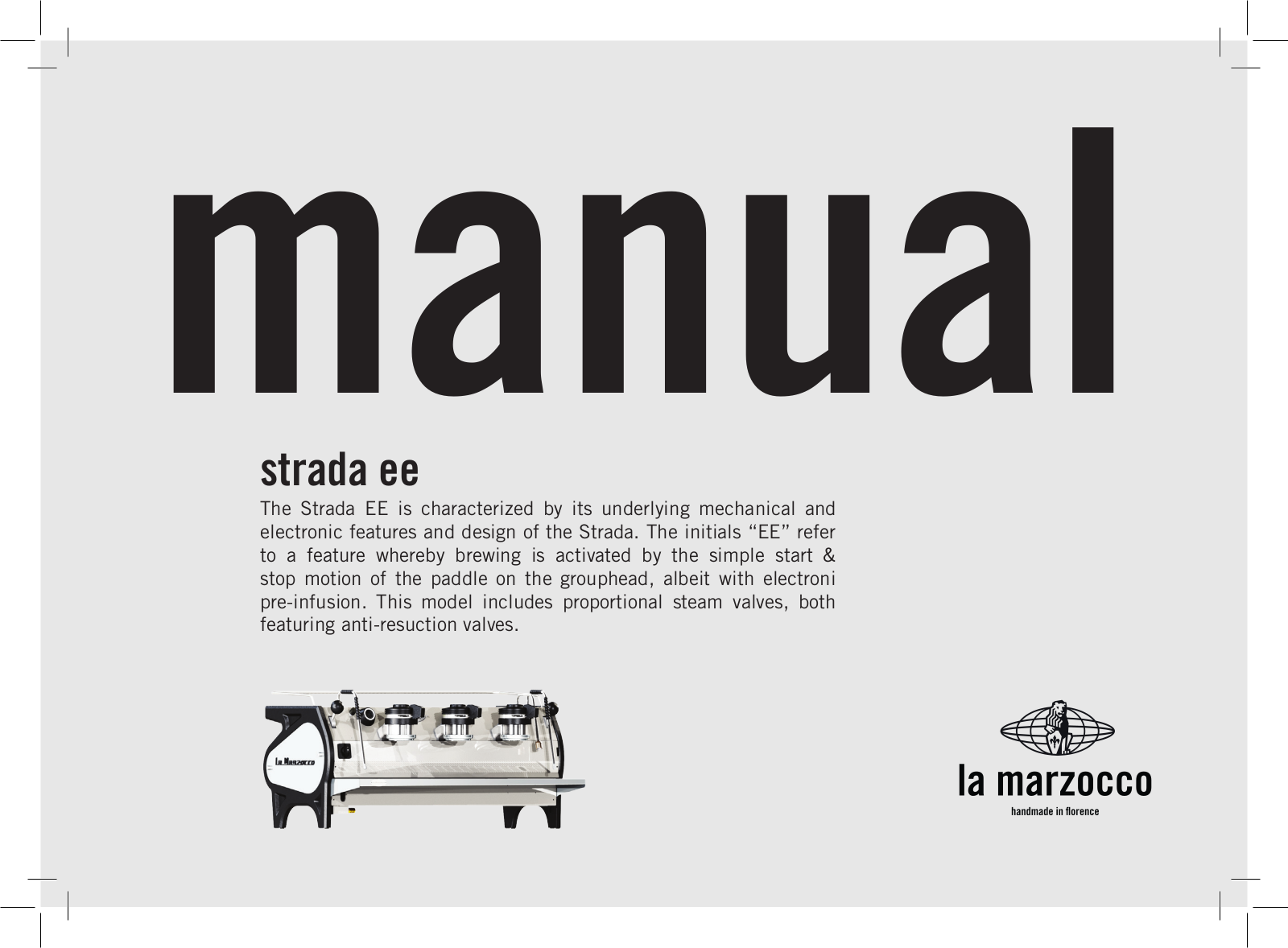 La Marzocco Strada EE User Manual