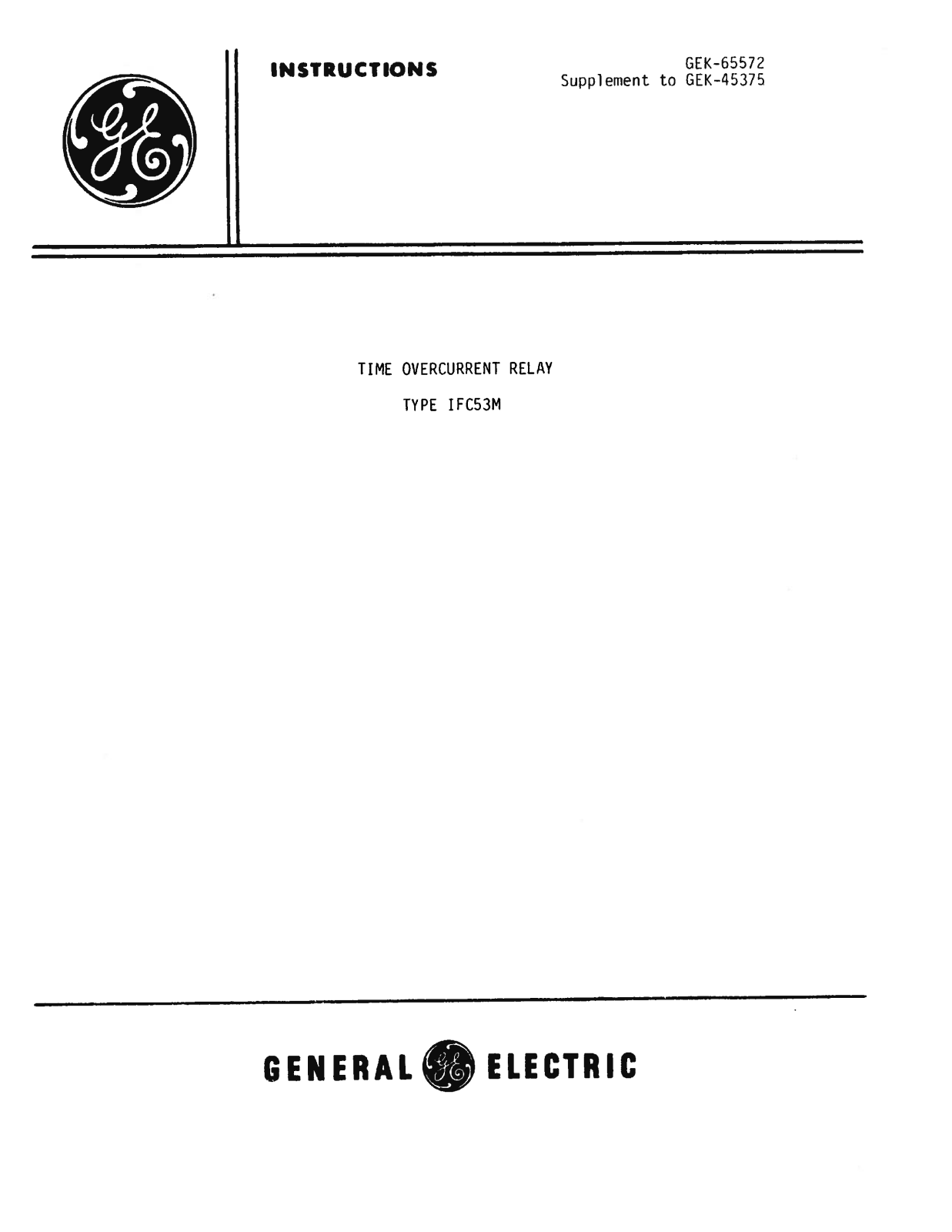 GE IFC53M Instructions Manual - ManualMachine.com