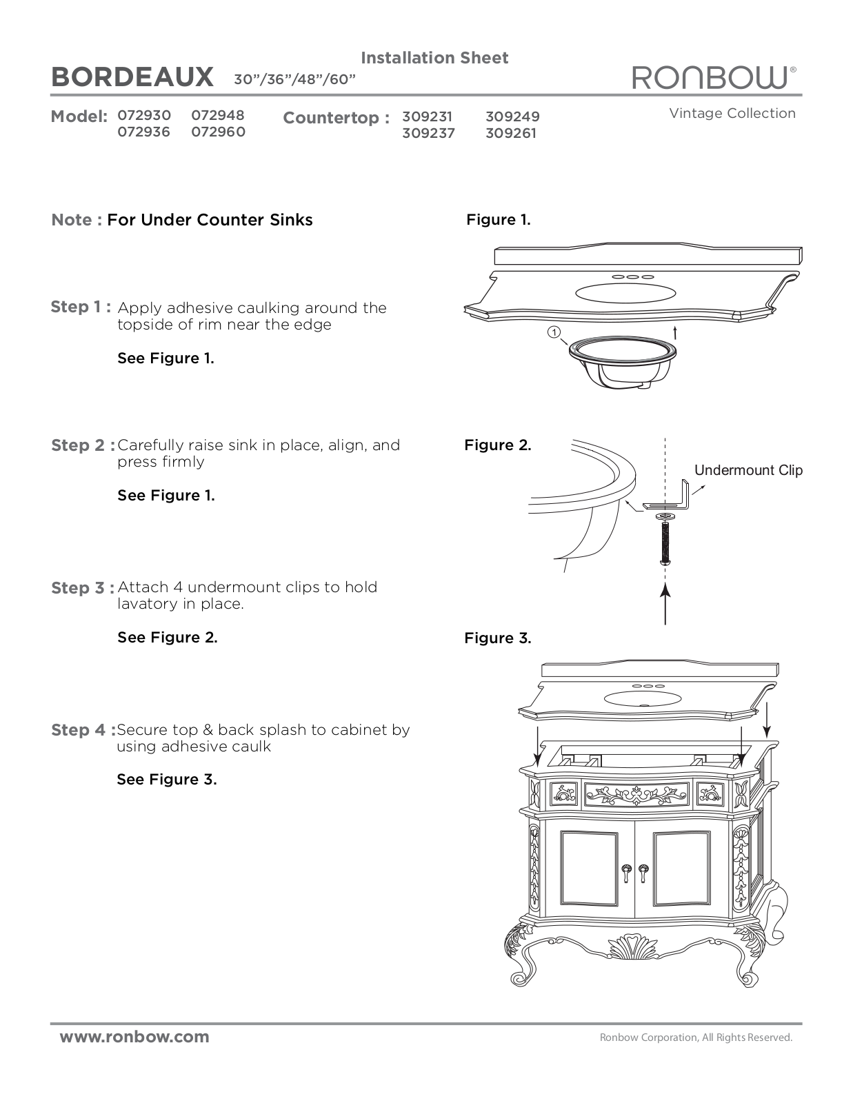 Ronbow Bordeaux User Manual