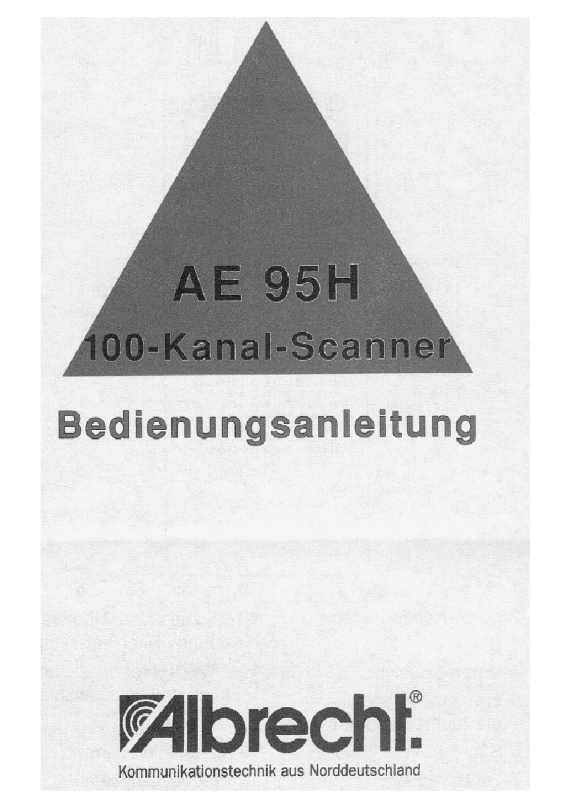 Albrecht AE95H User Guide