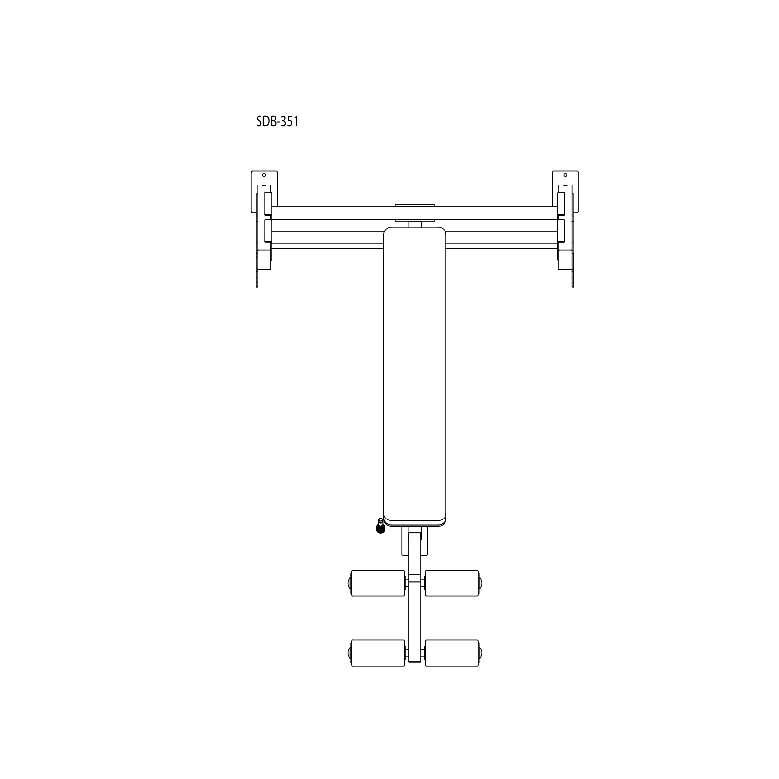 Body Solid SDB351G, SPB368G Top View Schematics