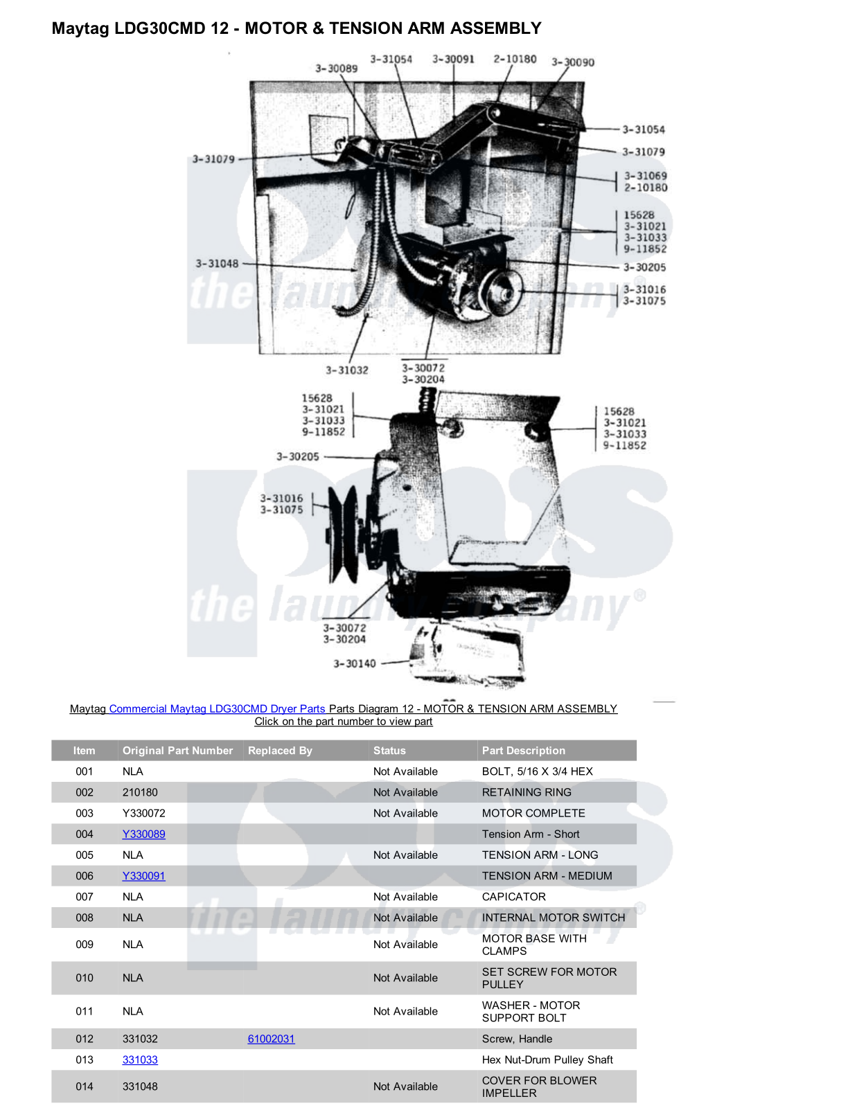 Maytag LDG30CMD Parts Diagram