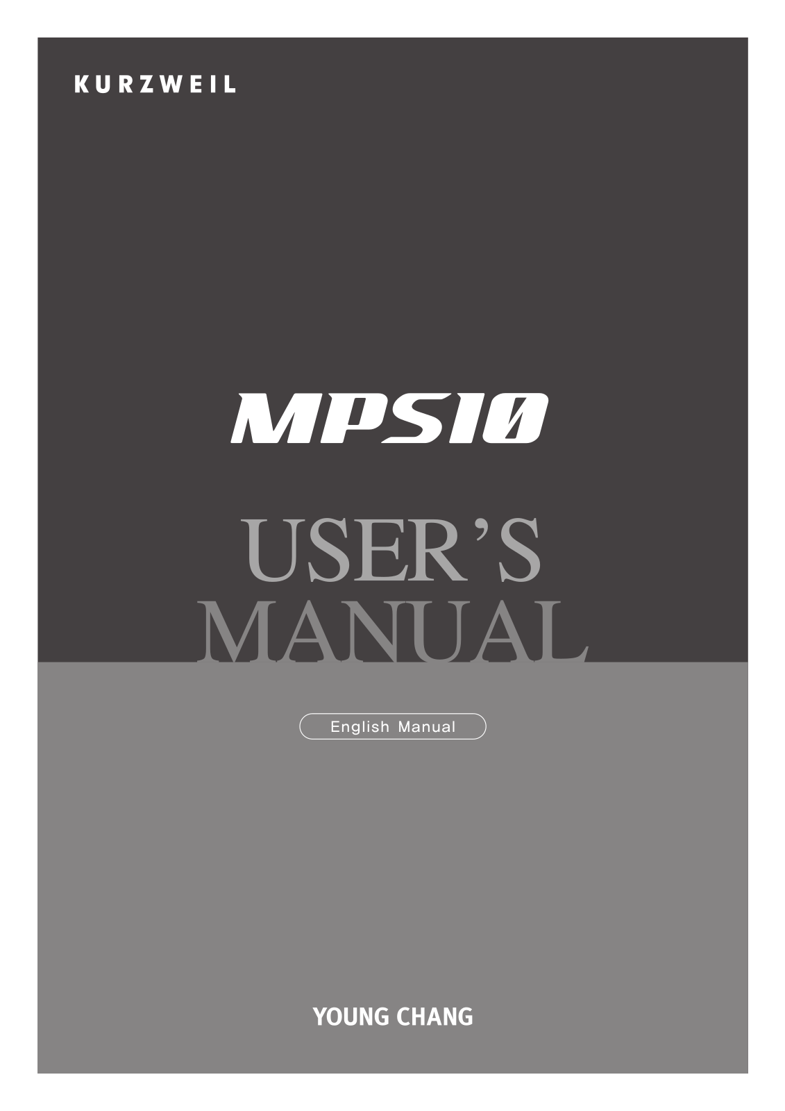 Kurzweil MPS10, MPS10F User Manual