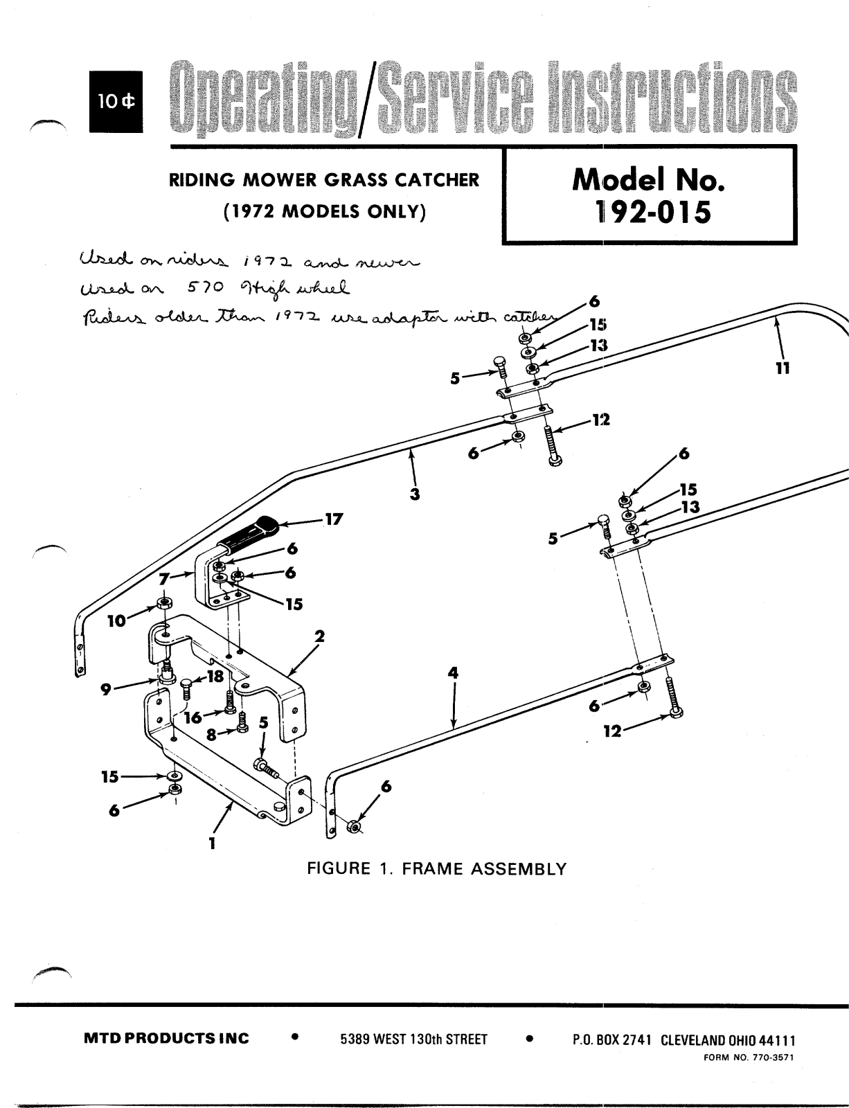 MTD 192-015 User Manual