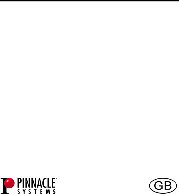 Pinnacle PCTV 100E, PCTV 50E Manual
