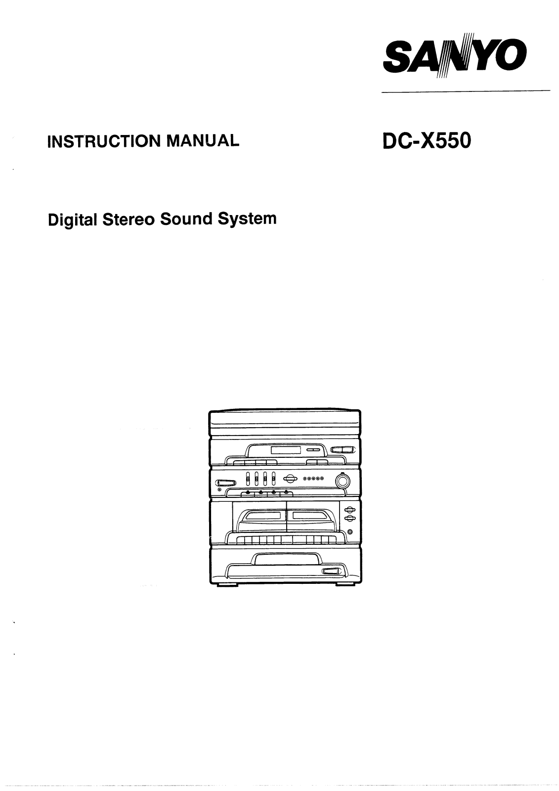 Sanyo DC-X550 Instruction Manual