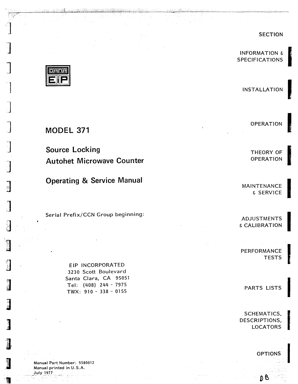 EIP Phasematrix 371 schematic