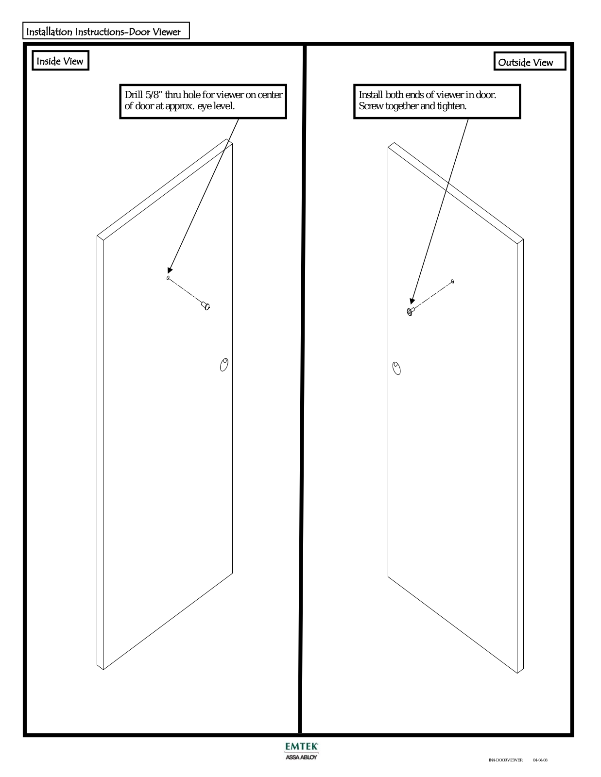 Emtek Door Viewer User Manual