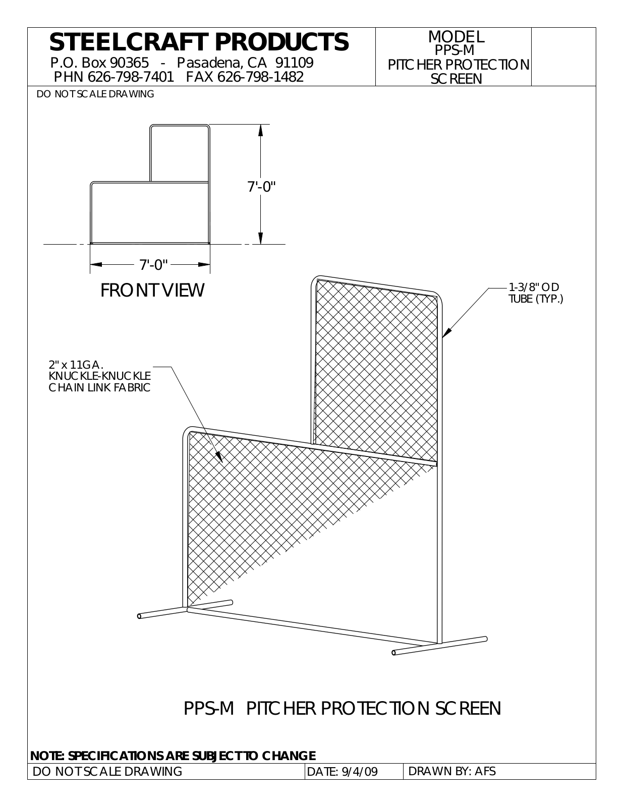 LA STEELCRAFT PPS-M User Manual