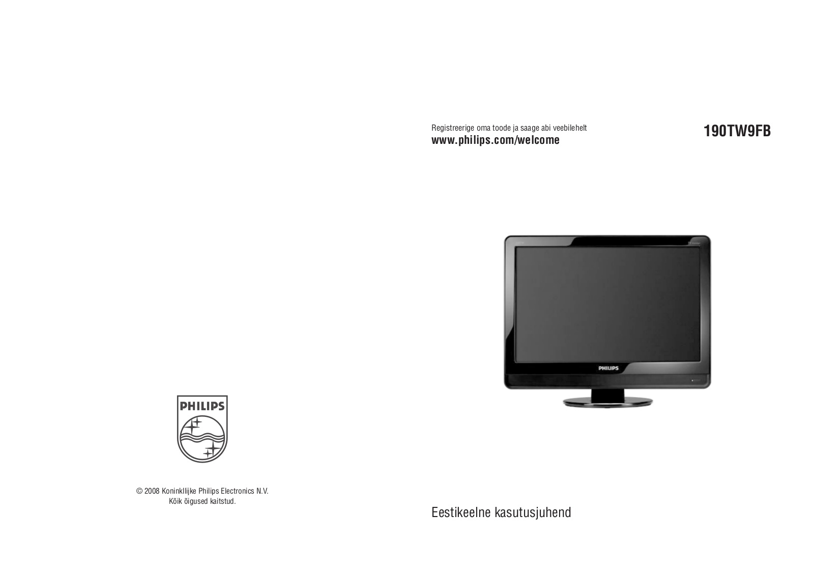 Philips 190TW9FB User Manual