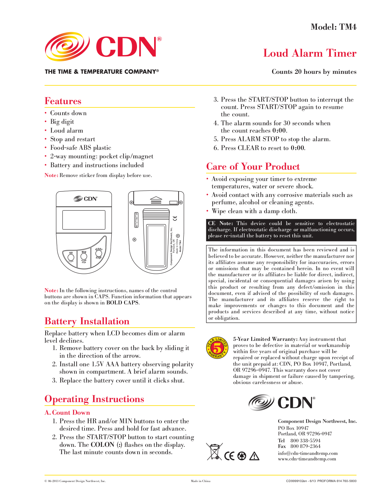 CDN TM4 User Manual