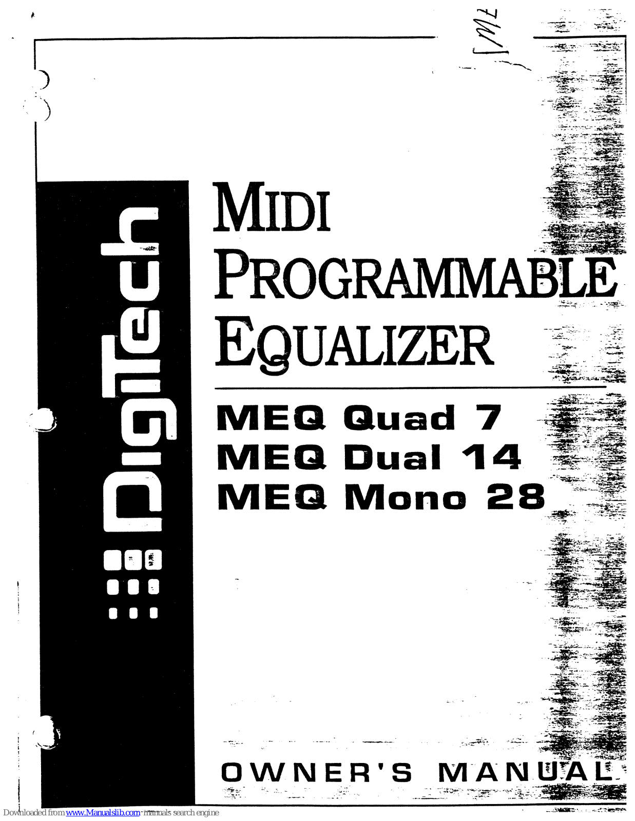 DigiTech MEQ Quad 7, MEQ Dual 14, MEQ Mono 28 User Manual