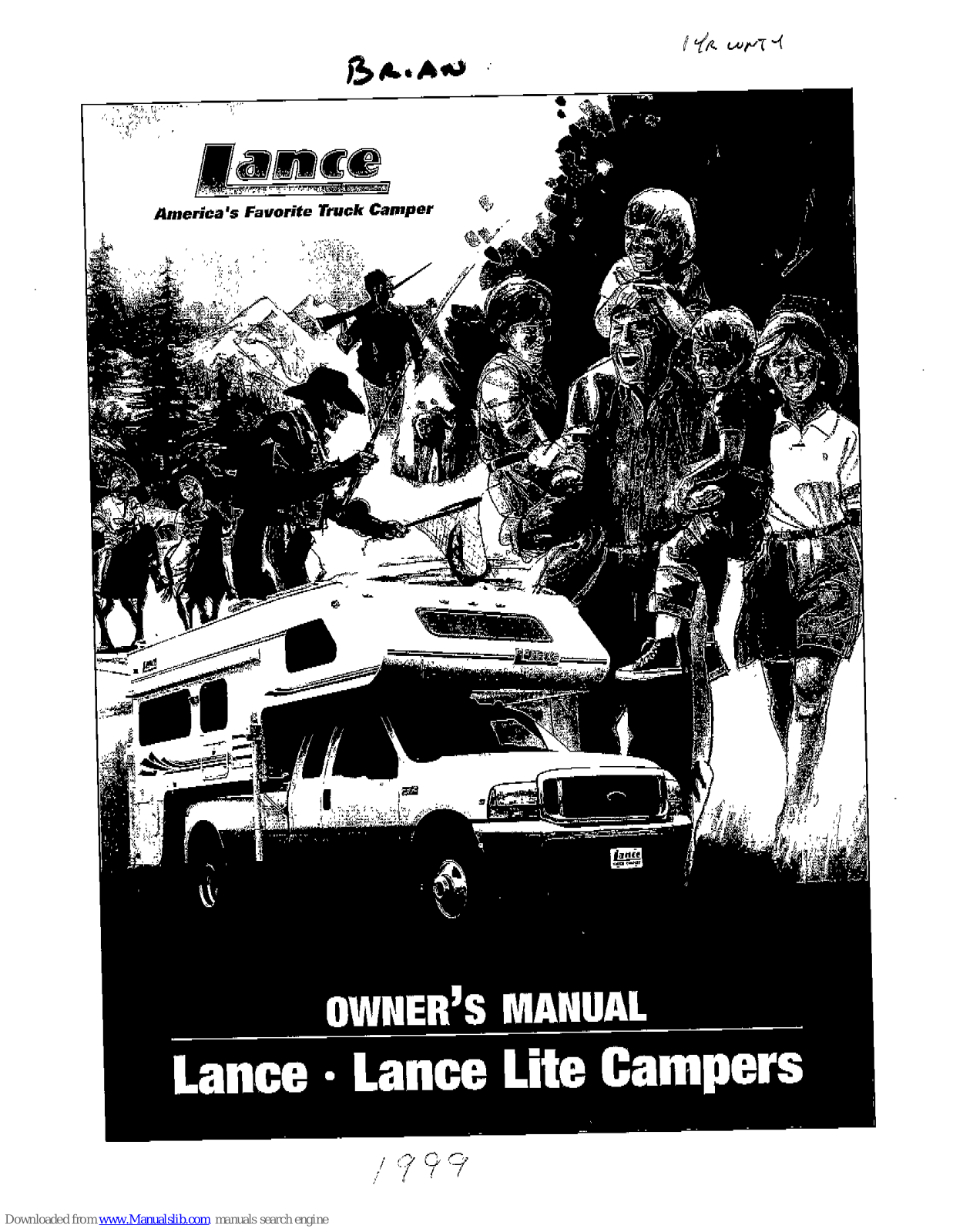 Lance 1999 Lite Camper Owner's Manual