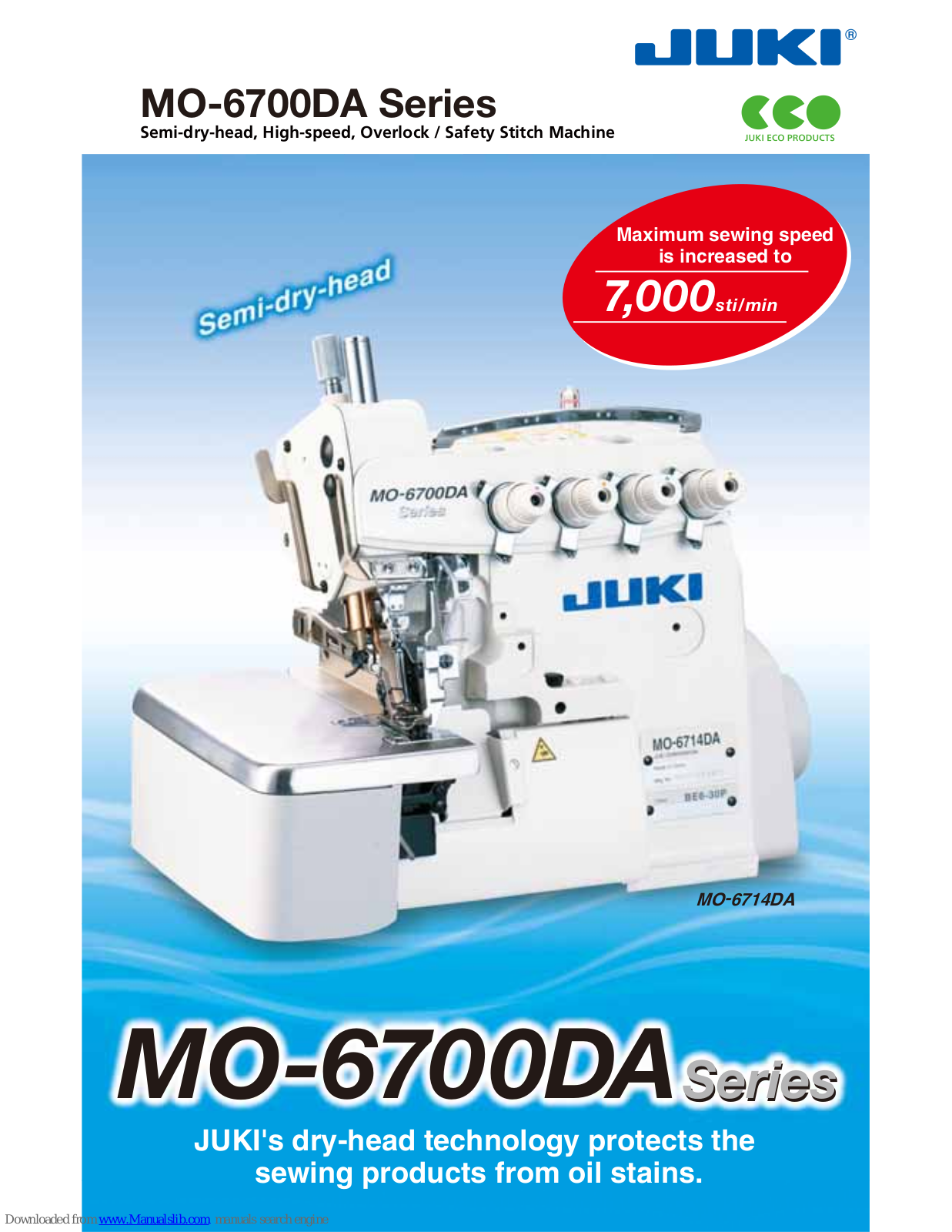 JUKI MO-6704DA, MO-6716DA, MO-6714DA Brochure & Specs